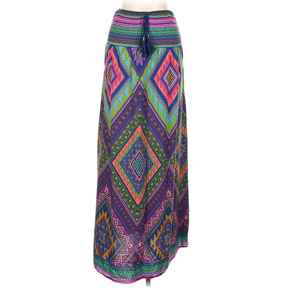 Flying Tomato Dresses & Skirts - Flying Tomato Colorful Convertible Smocked Strapless Dress Maxi Skirt Large
